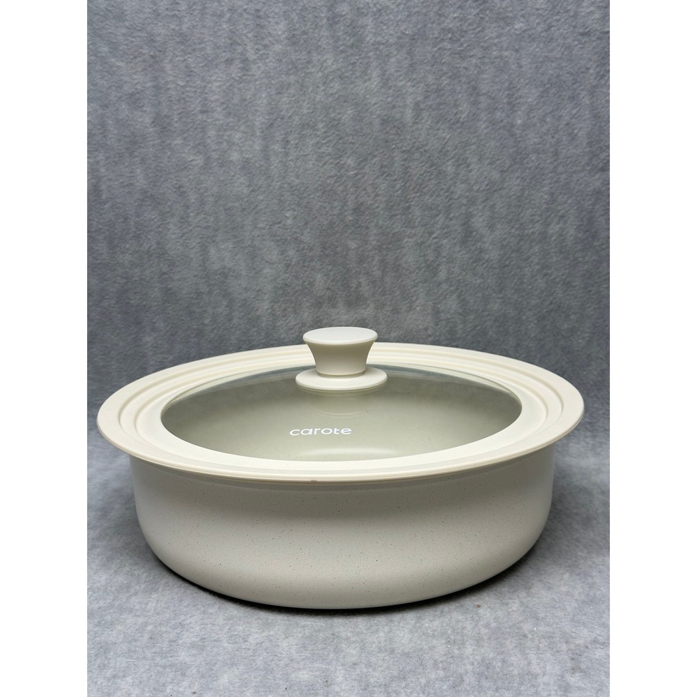 Carote 10.5"Ceramic Nonstick Dutch Oven Pot Pan Glass Lid Induction Compatible